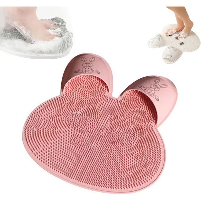 Tapis Mural Antidérapant - Silicone - Design Lapin - Multifonctionnel - Facile à nettoyer - Enfant