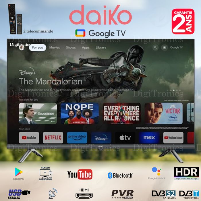 Télévision - Daiko - GLED43H94DK - 43 pouces - FHD - Smart TV - Dolby Audio