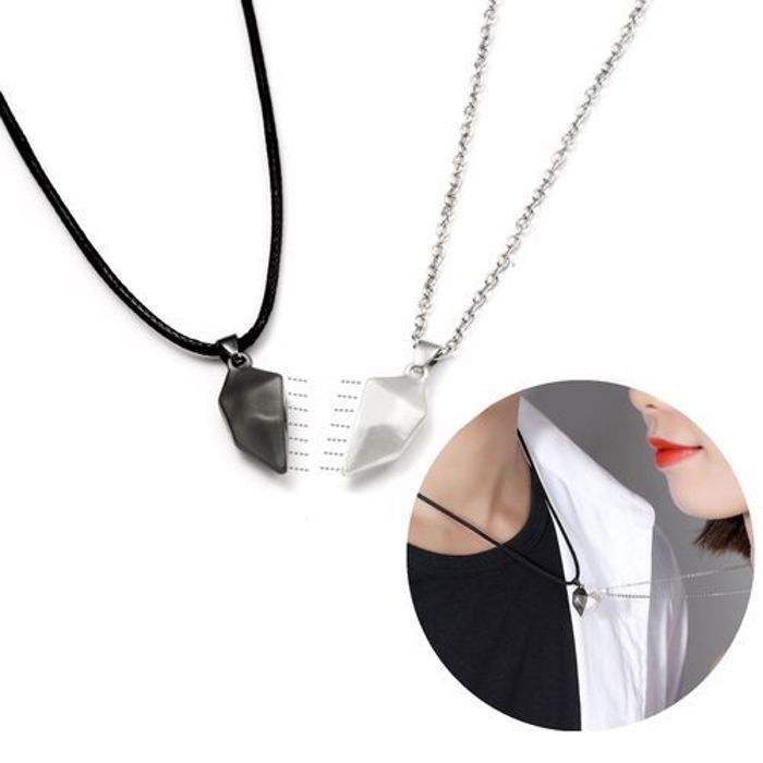 Ensemble de 2 colliers cœur magnétique séparable pour les Couples Tendance