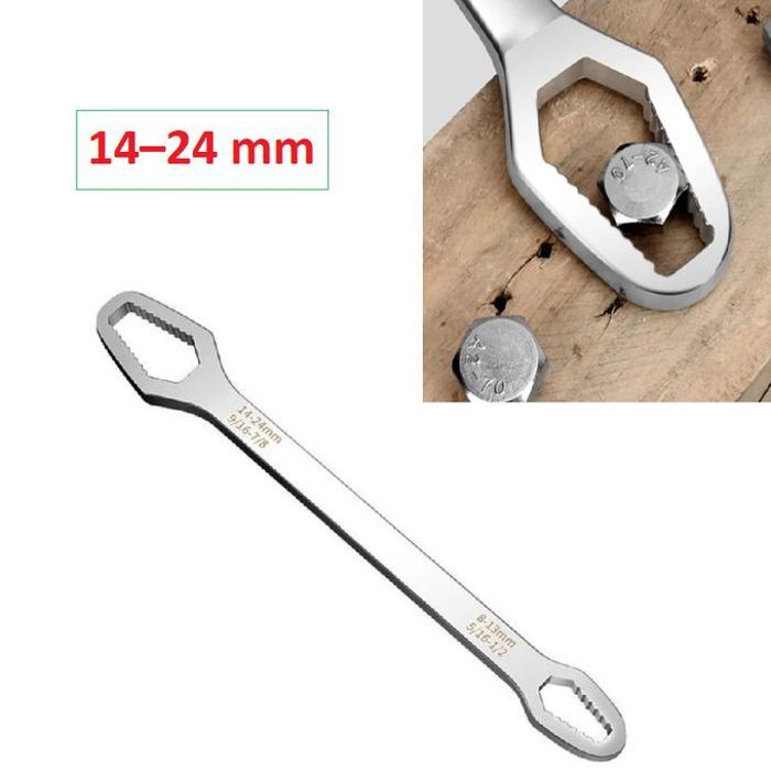 Clé universelle 14–24 mm à double tête multifonction outils pour voiture et vélo