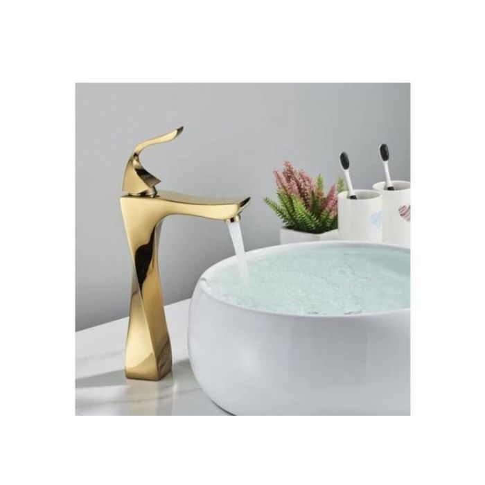 Mitigeur lavabo gold vasque a poser ;mitigeur vasque;robinet lavabo