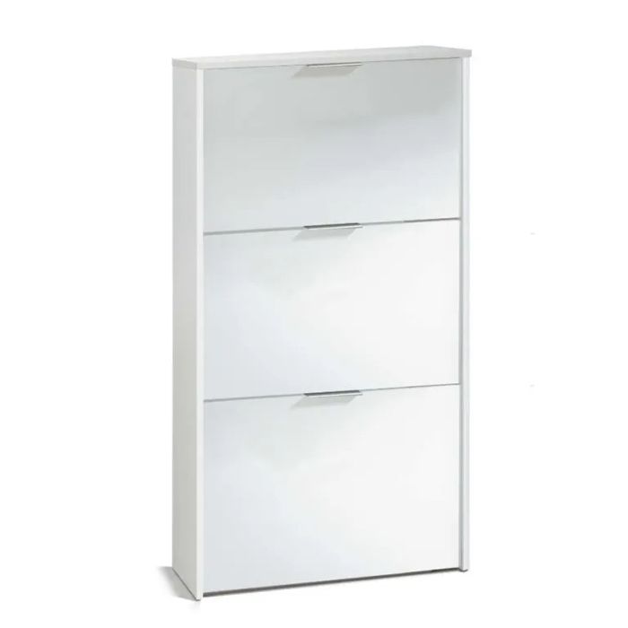Meuble à chaussures - GENERIC - 3 portes - Blanc - 18 paires - Bois panneaux de particules