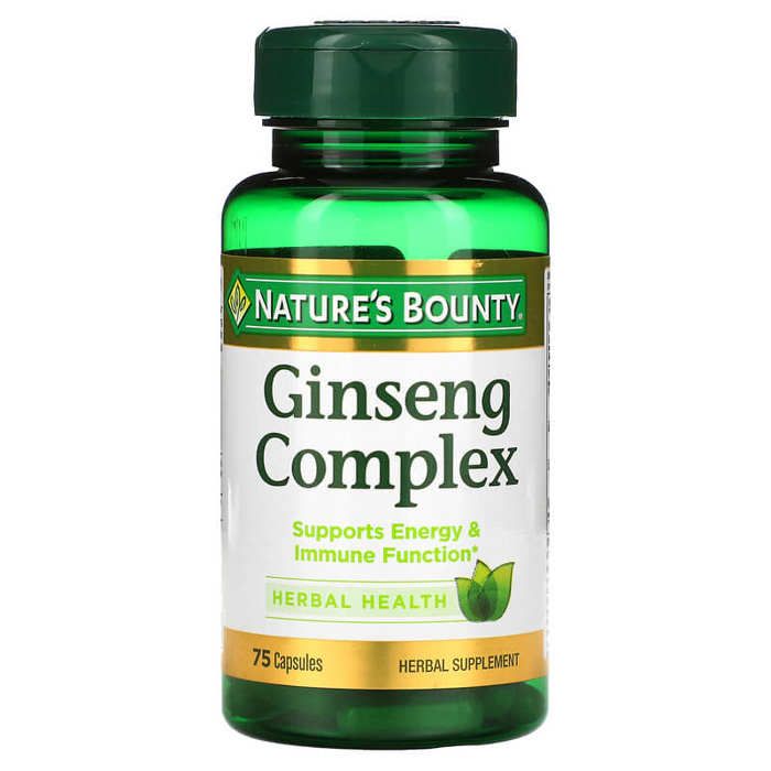 Complexe Ginseng Energy + Immune Support, 75 Capsules
