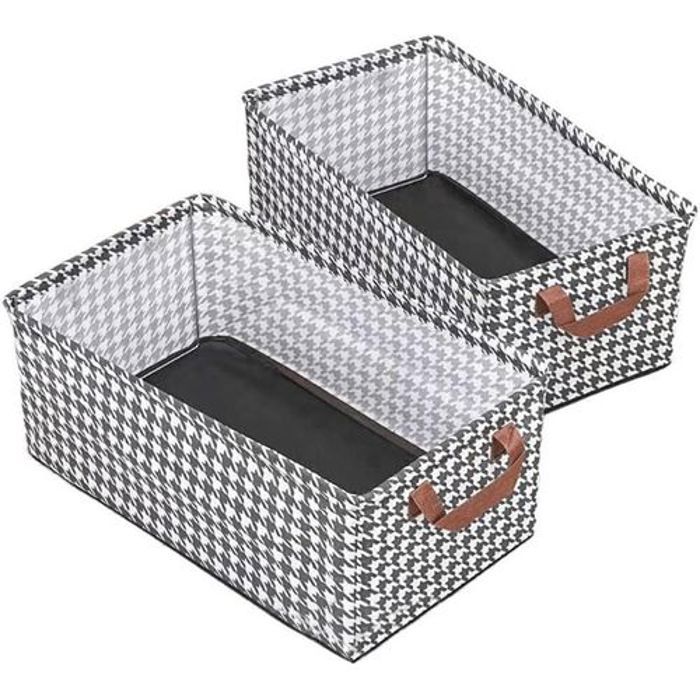 Boîte de rangement de vêtements pour placard, organisateur de garde-robe, Panier rectangulaire avec poignées