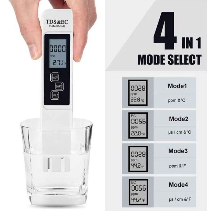 Analyseur de qualité de l'eau potable TDS EC, Mesurez la Qualité de l'Eau avec Précision