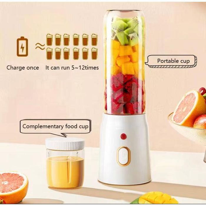 Mixeur Portable Rechargeable de 450 ml avec tasse presse agrumes