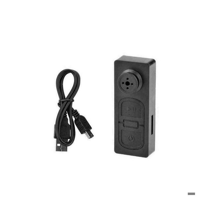 Bouton avec camera espion HD 480P avec microphone * Batterie interne : lithium-ion * Autonomie : jusqu'à 3 heures * Connexion :