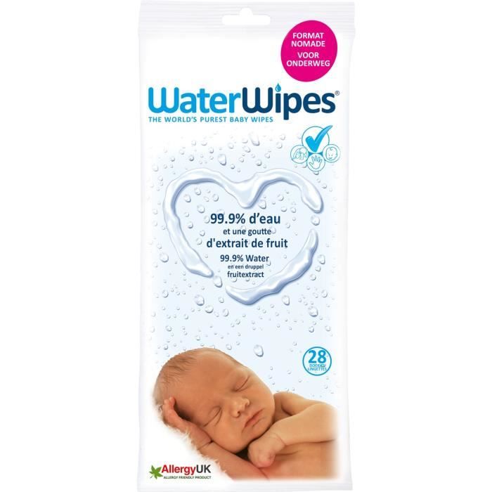 WATERWIPES format nomade 28 lingettes