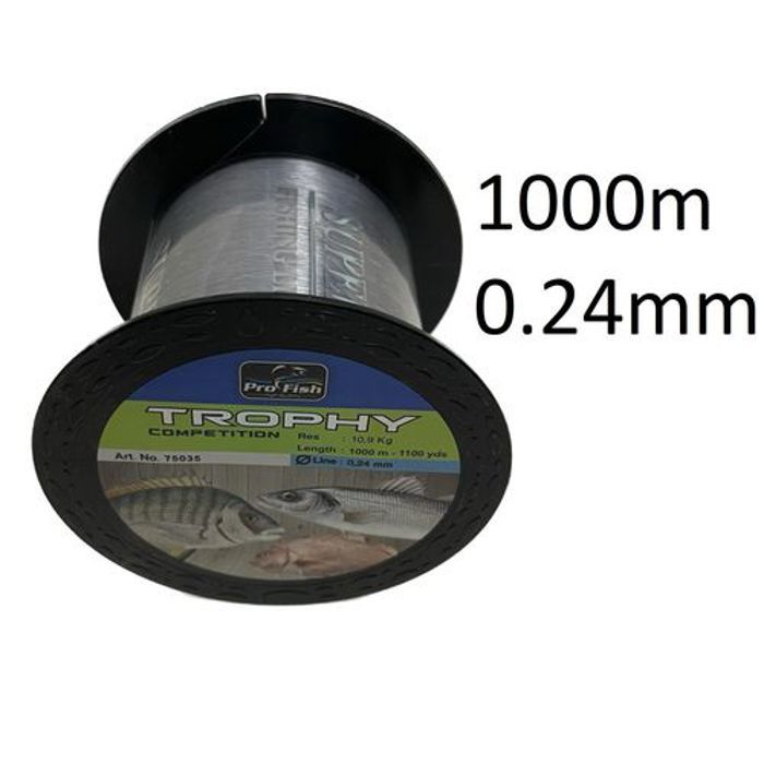 OUTILLAGE PECHE - PROFISH - TROPHY - 1000M - 0.24mm - Transparent