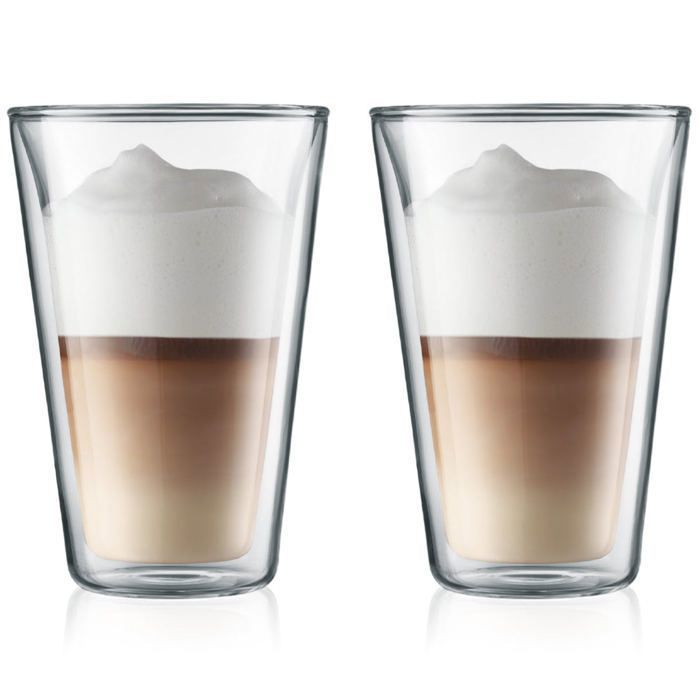 Lot de 2 Mugs en Verre à Double Paroi – 475 ml
