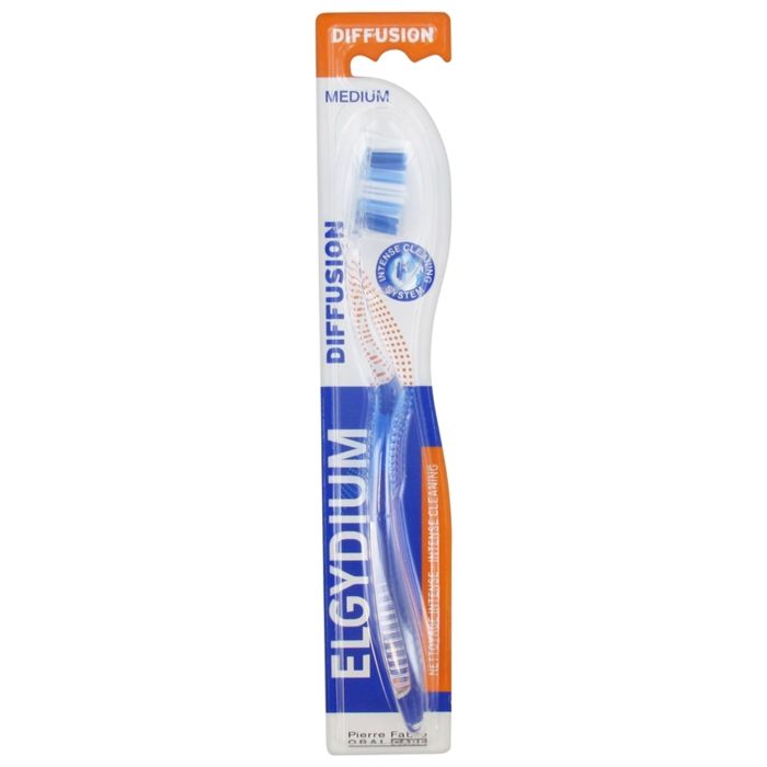 Brosse à dents - ELGYDIUM - Diffusion Medium - Nettoyage complet - Technologie Anchor Free - Ergonomique