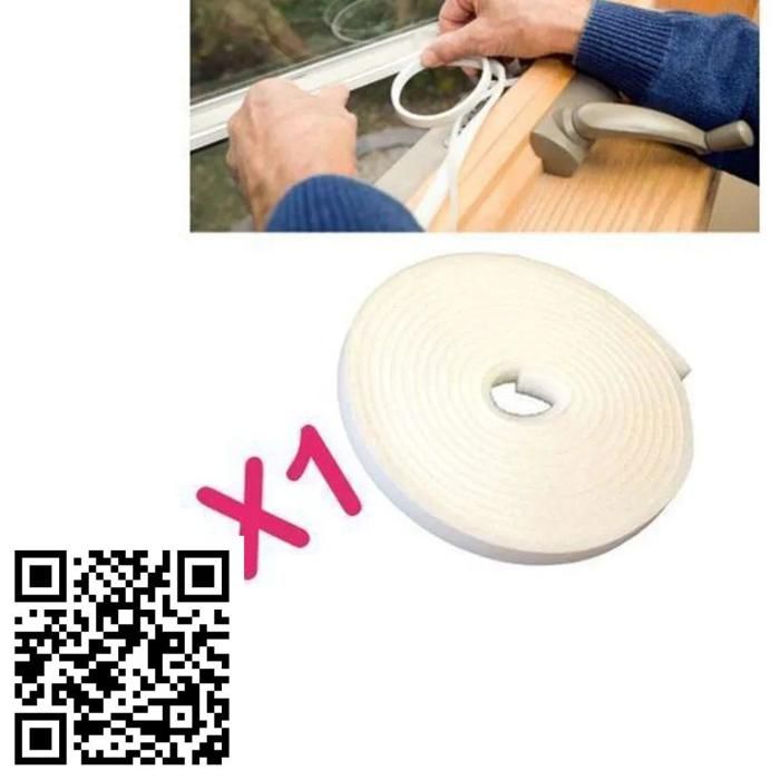 Ruban d'Étanchéité Souple 4m pour Isolation Thermique et Étanchéité des Fenêtres