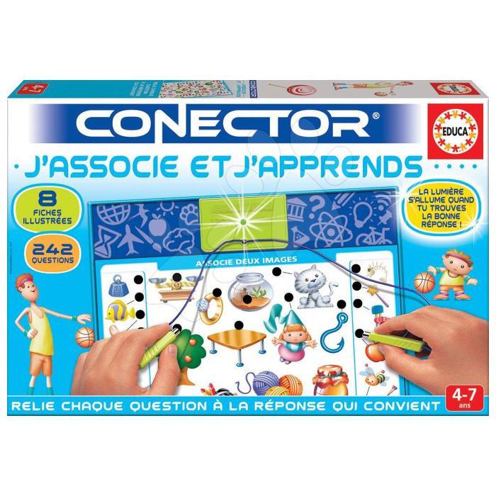 Jeu de société - EDUCA - Conector J'associe et j'apprends - 242 questions - 2 stylets - 4 ans et plus