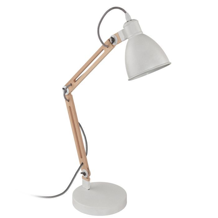 Lampe à poser TORONA 1 E14 1X28W en acier blanc 445x180x605mm