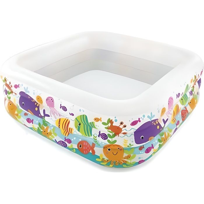Piscine gonflable INTEX Aquarium 159x159x50 cm - Pour Enfant - Utilisation Extérieure