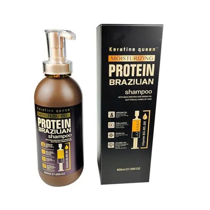 Keratine queen protein brazilian shampoing professionnels sans sulfate, ni paraben, ni silicone