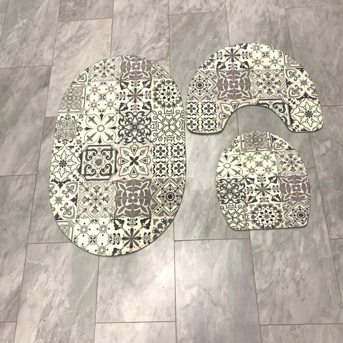 Ensemble 3 pièces de Tapis antidérapant de Cuisine ou Couloir