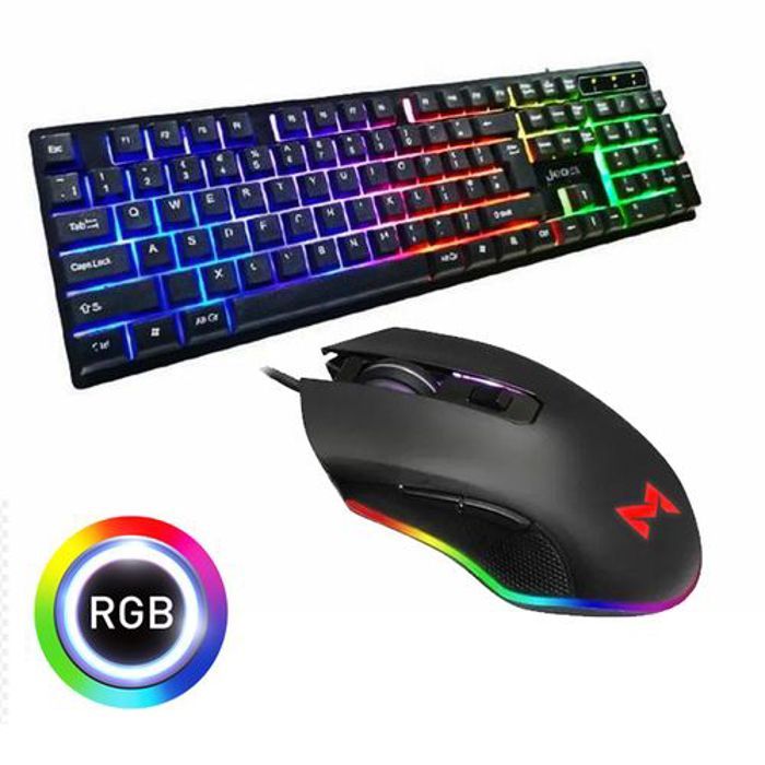 Pack Combo Clavier de Jeu - mifoy - GM100 - 6 Boutons RGB - Capteur Optique - 3200 DPI