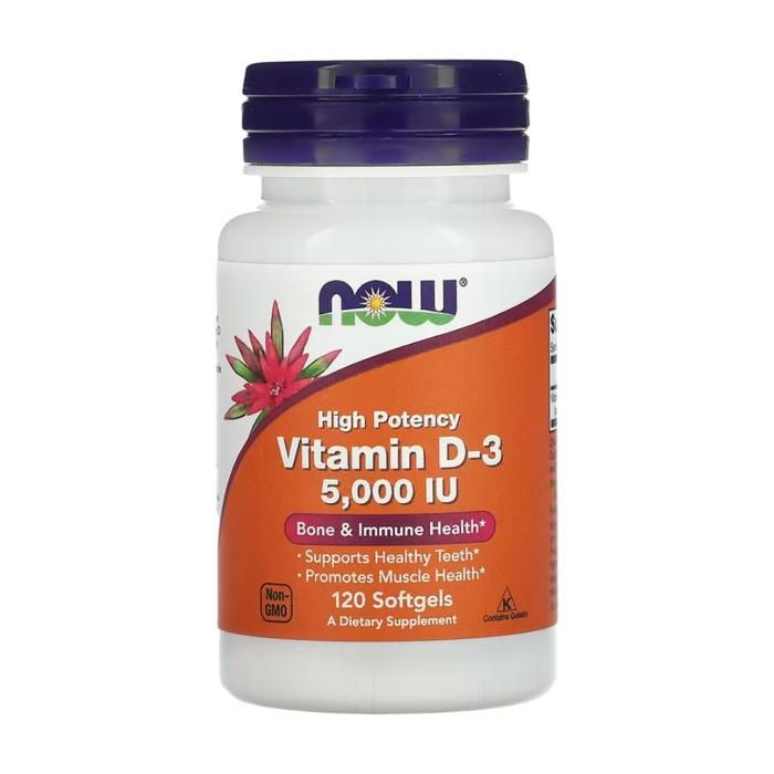 Now Foods Vitamin D-3 High Potency 5000 IU - 120 Softgels