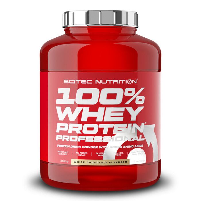 Whey concentrée Scitec Nutrition - 100% Whey Protein Professional - White Chocolate 2350g