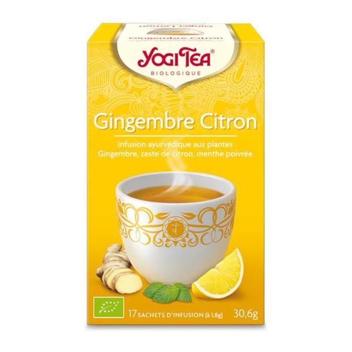 Infusion - Yogi Tea - Gingembre Citron - 17 sachets - Vegan - Bio
