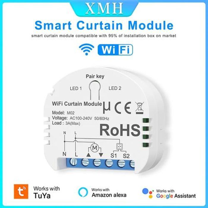 Tuya Commutateur de rideau WiFi Volet roulant Store moteur fonctionne avec Google Home