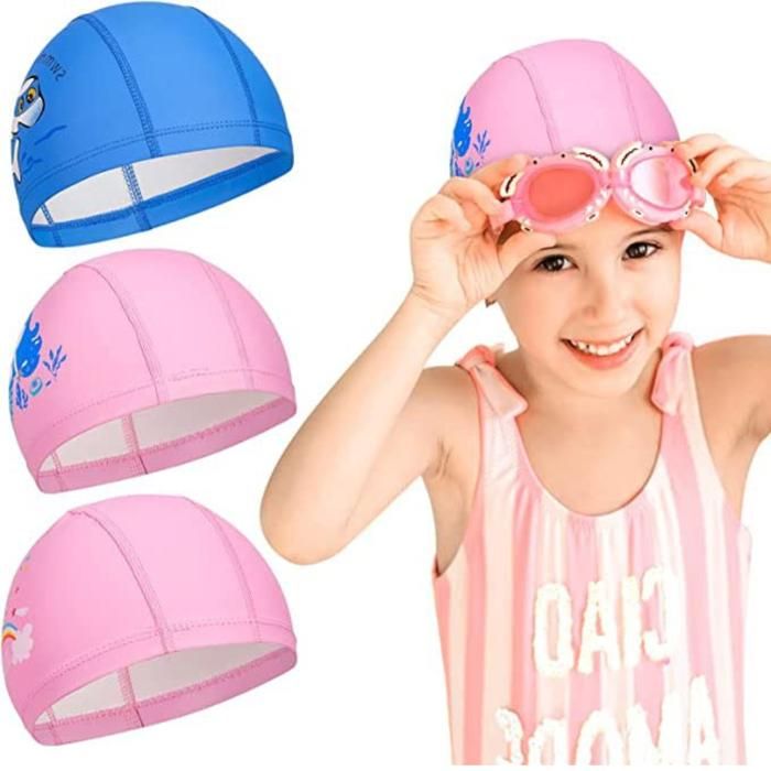 Bonnet de bain imperméable pour garçons et filles, protection des oreilles