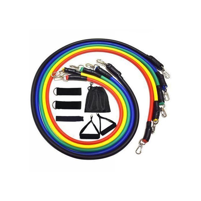 Résistance Bands - Non spécifié - 11pcs/set - 5 bandes de résistance - Accessoires inclus - Multi-couleurs