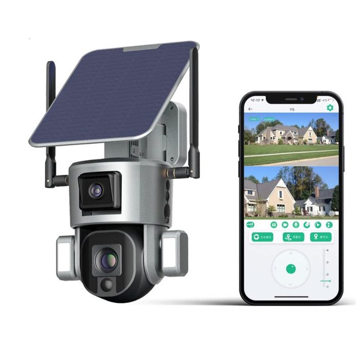 Caméra Solaire Y5 Solux 4G PTZ 360° – Zoom x20 – 4K ULTRA HD avec Système d'Alarme