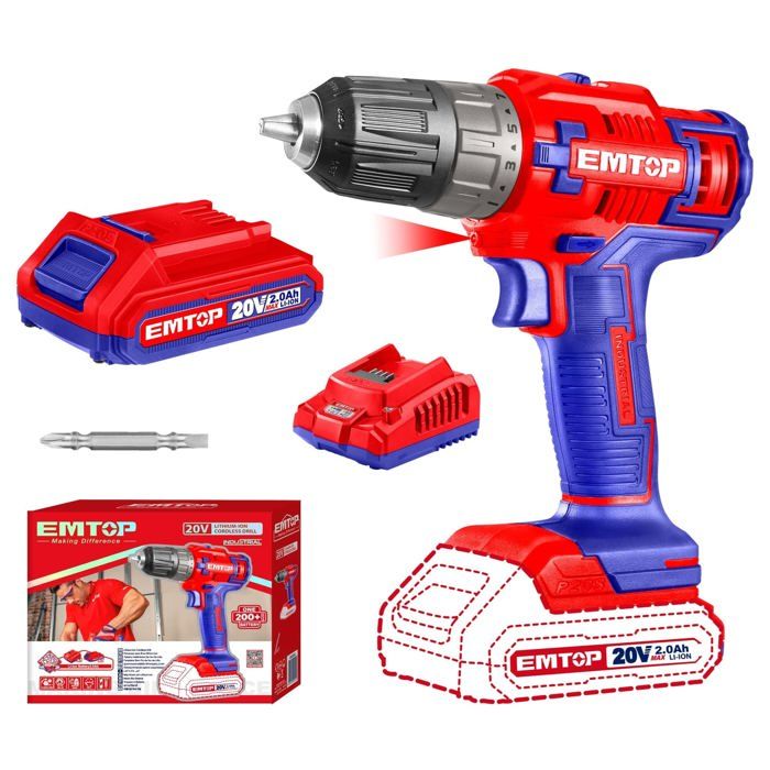Perceuse-visseuse sans fil  Lithium-Ion ECDL6200118+