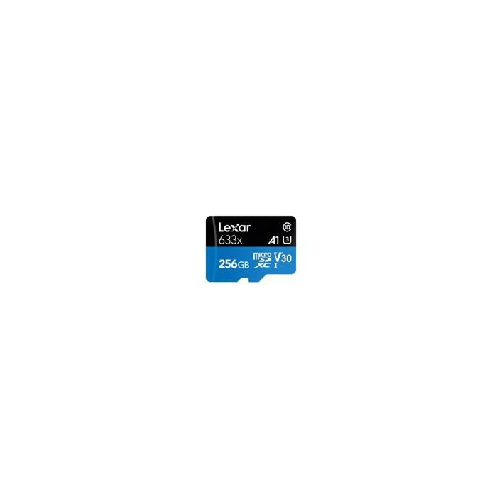 Carte mémoire 256GO Lexar High-Performance 633x microSDXC UHS-I - LEXAR - Class 10 - V30 - A1