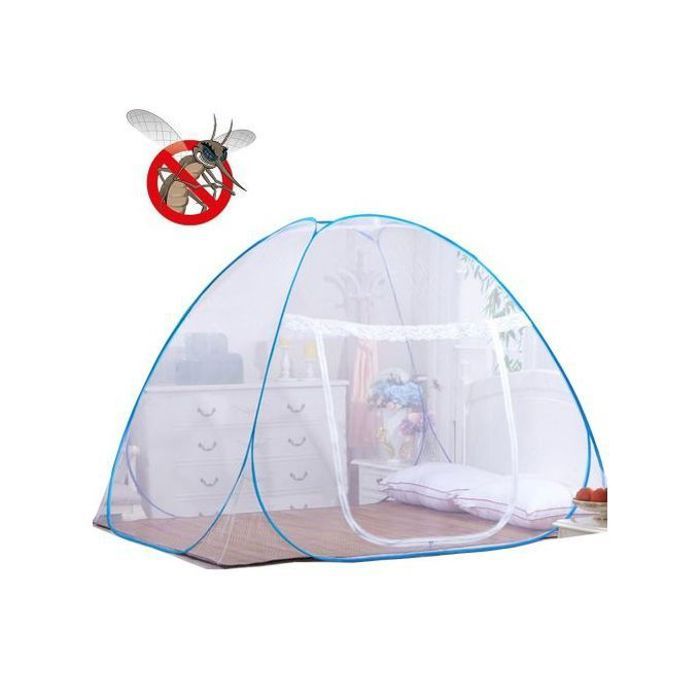 Moustiquaire pliable pour lit double, anti-moustiques, avec porte, deux places.