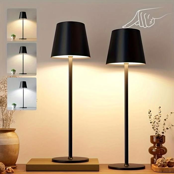 Lampe de Table LED à Pied tactile sans fil rechargeable