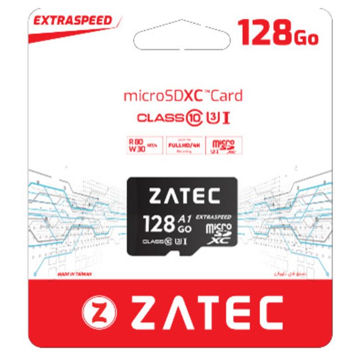 CARTE MEMOIRE ZATEC MICROSD  128 GO