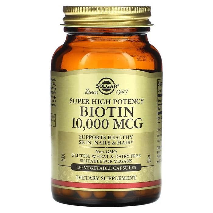 Biotine, très haute puissance, 10 000 MCG, 120 gélules végétales.