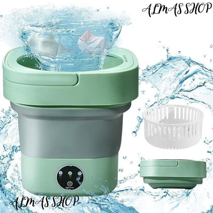 Machine à laver portable - Multicolore - Pliable - 1.5 kg - Essoreuse automatique - Compacte
