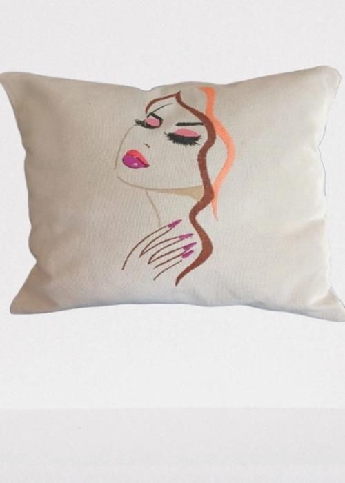 Coussin décoratif - 3 - Blanc - Fibre naturelle - Style vintage - Intérieur