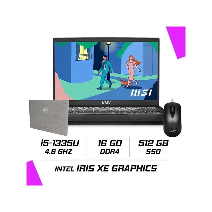 MSI-Modern 14 C13M-1450MA | Classic Black | 14" FHD IPS  | Sleeve + Souris