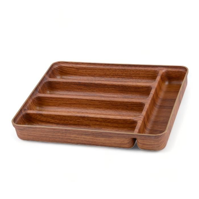 PLATEAU À COUVERTS ULTRA MELAMIN EFFET BOIS 10225
