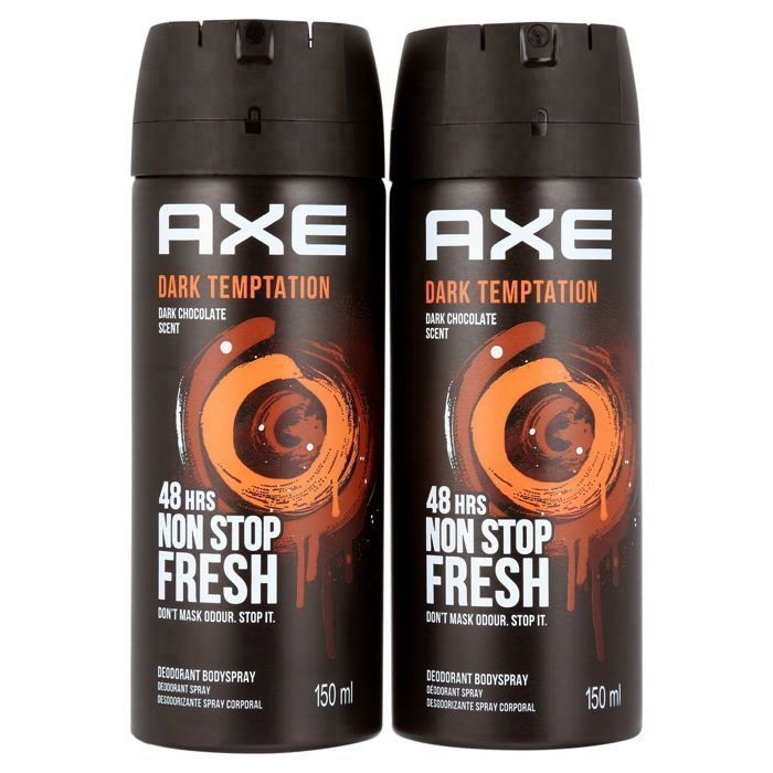 Lot de 2 Déodorants Axe Dark Temptation 150ml
