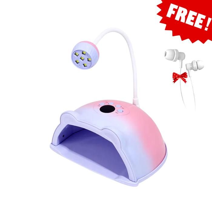 Lampe UV Sèche Ongles - Professionnel - Séchage Rapide - Mode Basse Chaleur - Écouteurs Offerts