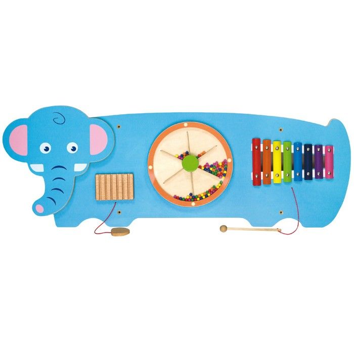 Viga Toys jeu mural éléphant 91 x 32 cm bois bleu