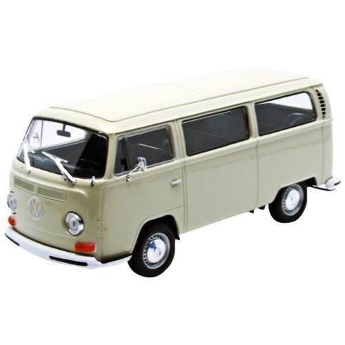 Véhicule miniature - WELLY - Volkswagen Combi T2 Bus - Échelle 1/24 - Coloris aléatoire - 1972