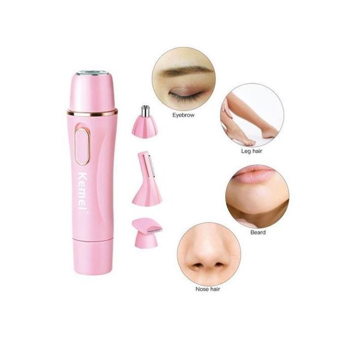 Kemei 4 en 1 USB Nez Oreille Tondeuse Tondeuse À Cheveux Rechargeable pour Femme