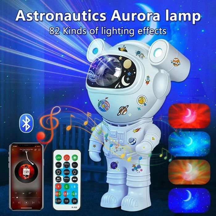 Projecteur d'étoiles d'astronaute avec télécommande pour chambre et salon