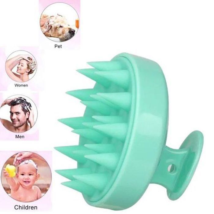 Brosse à cheveux en Silicone doux vert pour massage tête Anti pelliculaire , couleur aliatoire