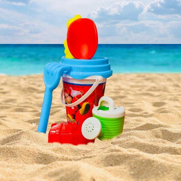 "Seau de plage pour garcon avec accessoires de sable mickey mousse  "