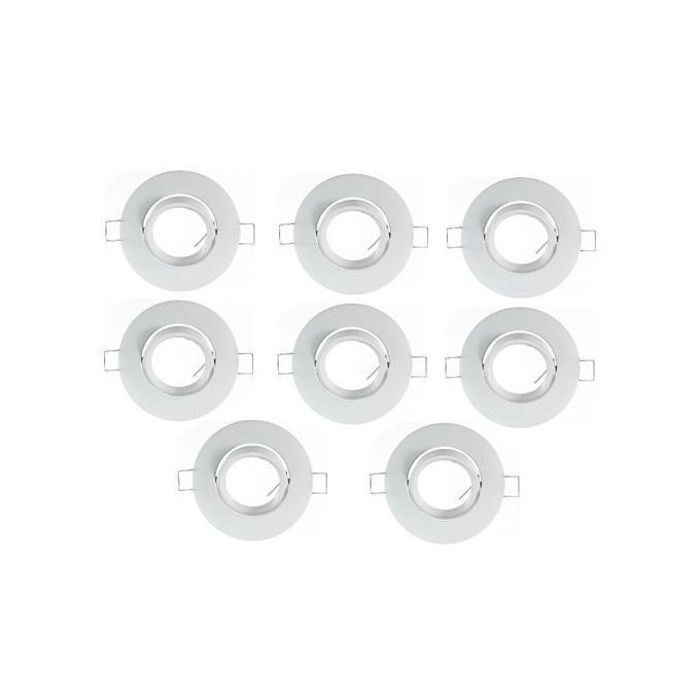Pack - De 8 Spot Zamac - Orientable MR16 - Blanc