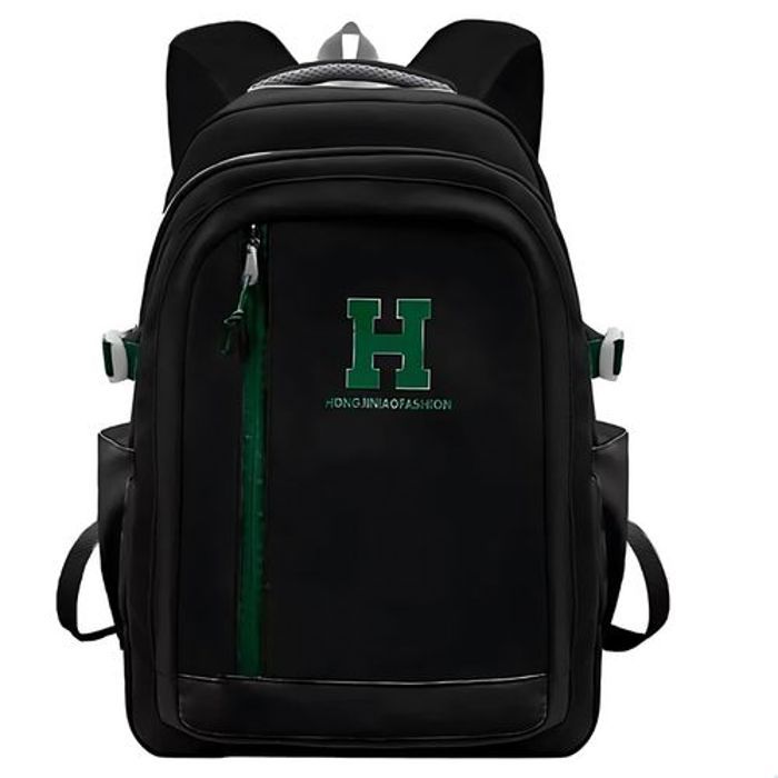 Sac à dos scolaire pratique, grande capacité, design élégant Noir