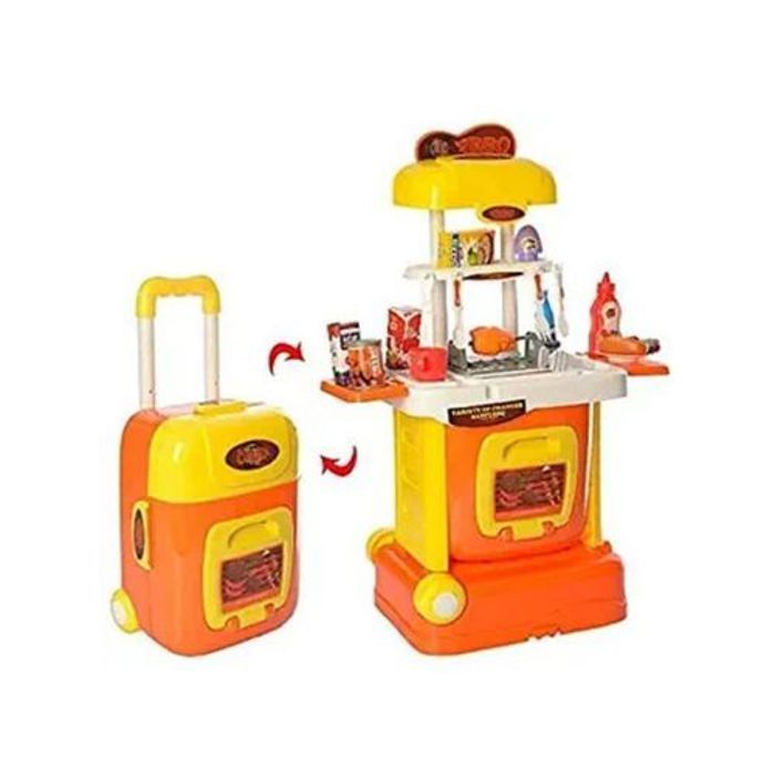 Set de barbecue 33 pièces valises à barre d'attelage pour barbecue 2 en 1-